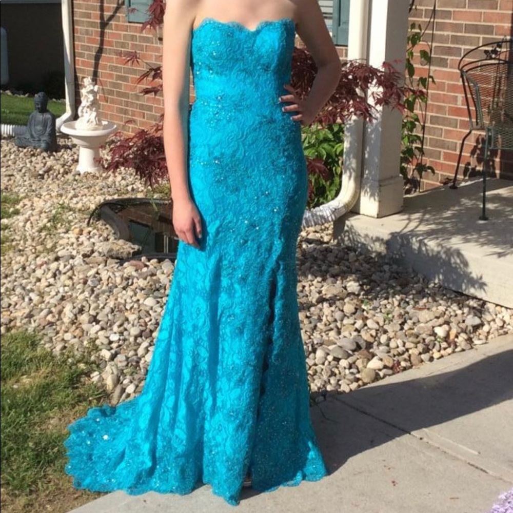 Strapless prom dress